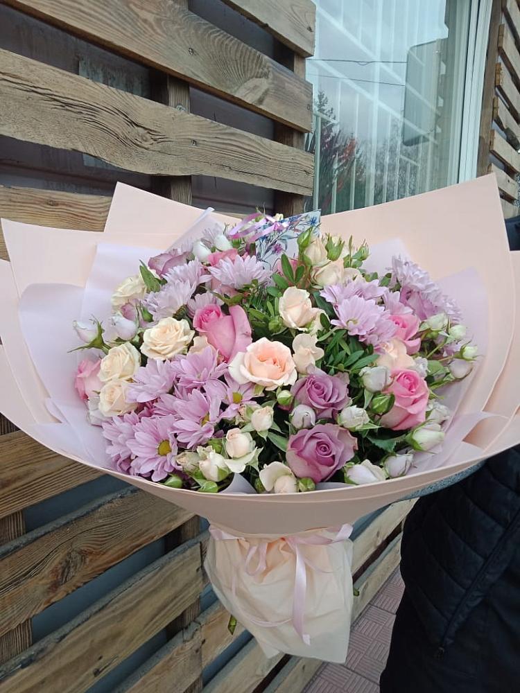 Букет цветов из: Розы и Хризантемы в Коркмаскале