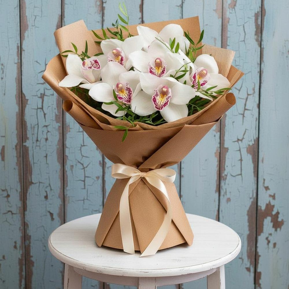 Букет цветов из: Орхидеи и Розы в Коркмаскале