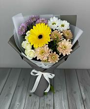 Букет цветов из:  Розы, Герберы и Хризантемы в Коркмаскале