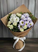 Букет цветов из:  Хризантемы и Розы #REPLACE_PRED# Коркмаскале