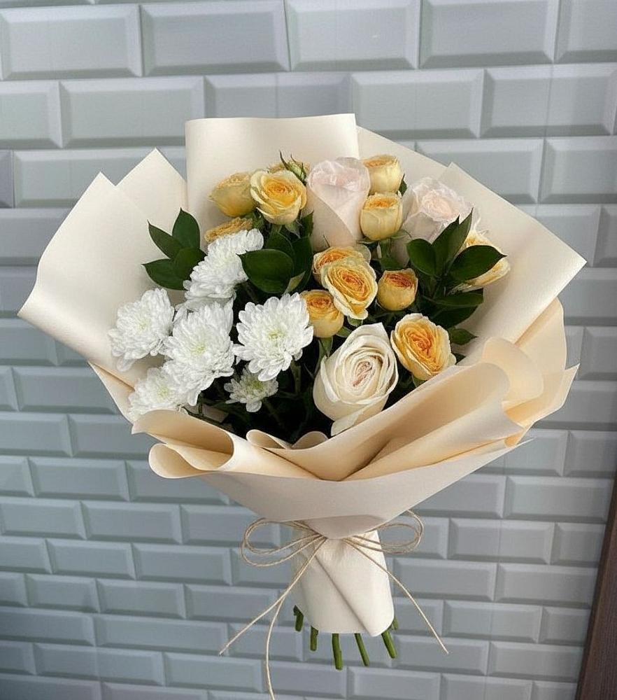 Букет цветов из: Розы и Хризантемы в Коркмаскале