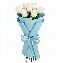 Букет 7 белых роз Проуд #REPLACE_PRED# Коркмаскале