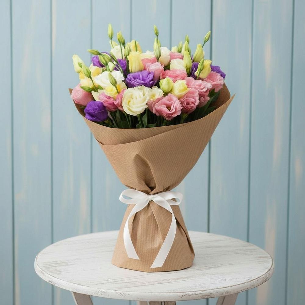 Букет цветов из: Лизиантусы в Коркмаскале