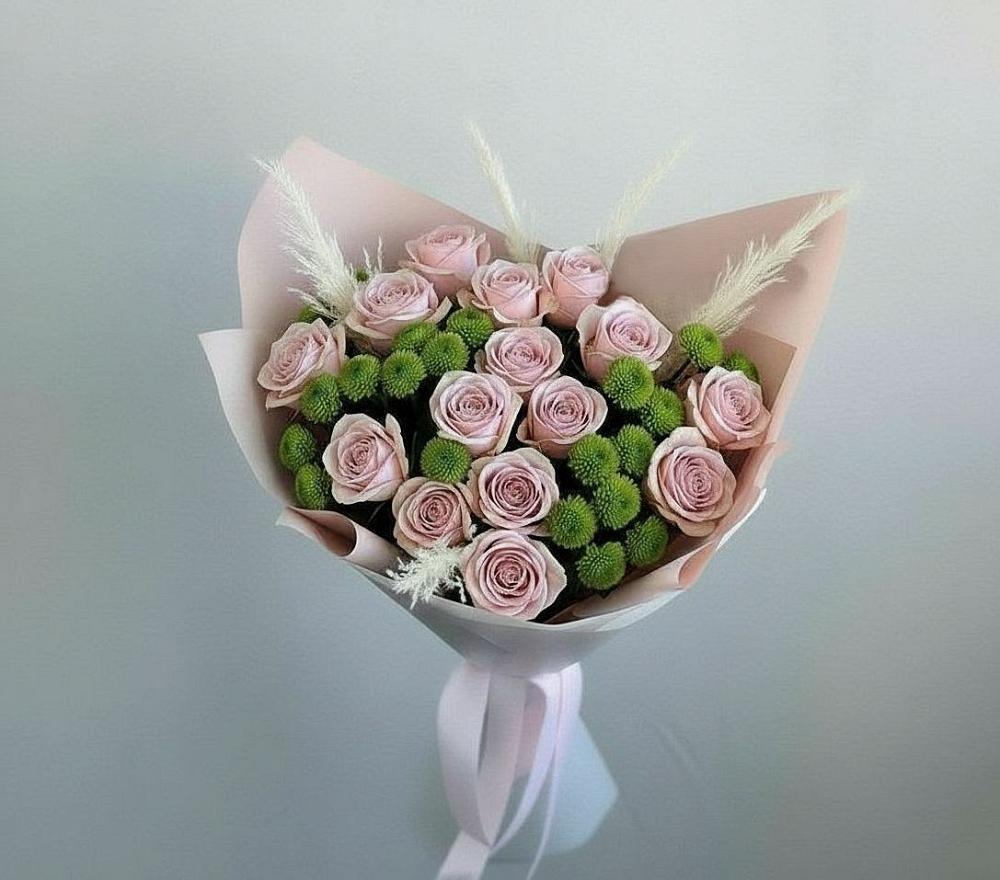 Букет цветов из: Розы и Хризантемы в Коркмаскале