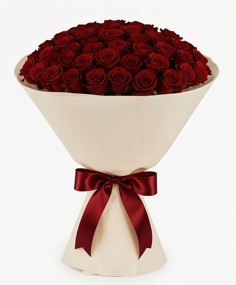 Букет 101 Бордовая роза Блэк Бакарра в Коркмаскале