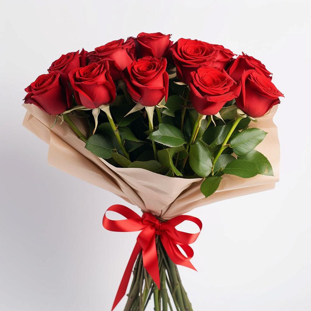 Букет 11 Красных роз Эдлесс Лав в Коркмаскале