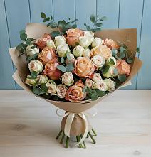 Букет цветов из:  Альстромерии и Розы в Коркмаскале