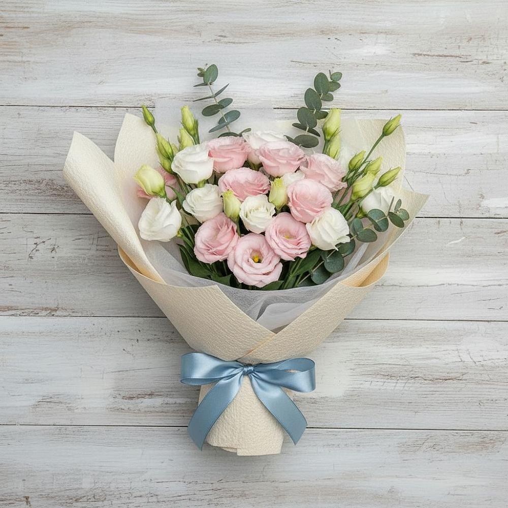 Букет цветов из: Лизиантусы в Коркмаскале